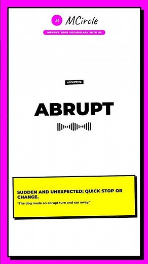 Learn English: What is Abrupt? | Vocabulary Shorts