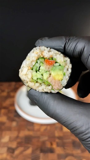 Mentaiko Sushi Roll 🍣 #shorts