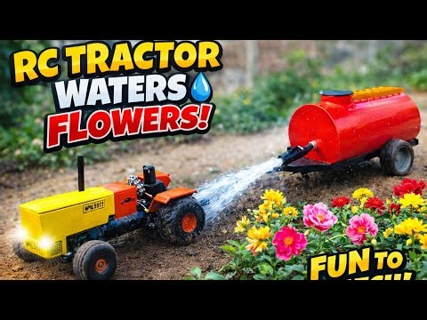 RC Tractor Watering Plant’s 🌼 | DIY 