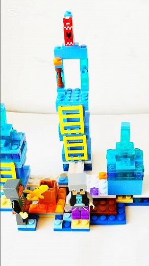 Minecraft LEGO Build Tutorial Cool Tower & Characters Creative Play #art #asmr #toys #lego