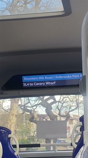 London bus route SL4 to Canary Wharf iBus announcement#shorts#bus#travel#london