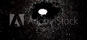 round rain puddle darkness with spot light in the middle