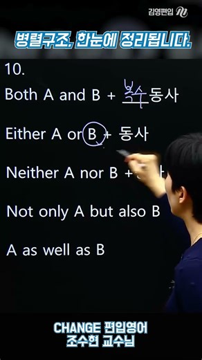 Transfer English Parallel Structure Grammar, Organized at a Glance. [Professor Jo Su-hyeon] 🎈Tran...