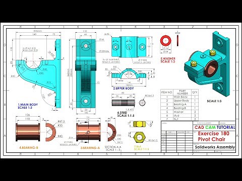 Pivot Chair Parts and Assembly in SolidWorks