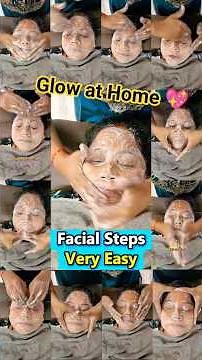 Easy Facial Steps | Relaxing Facial Massage at Home💆‍♀️| Step by Step Skincare Guide | Glow & Relax