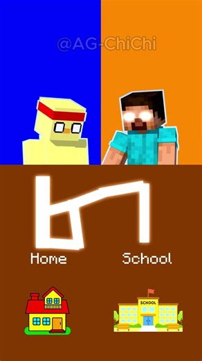 Home Or School 🥵🥶 #ag-chichi #minecraft #shorts
