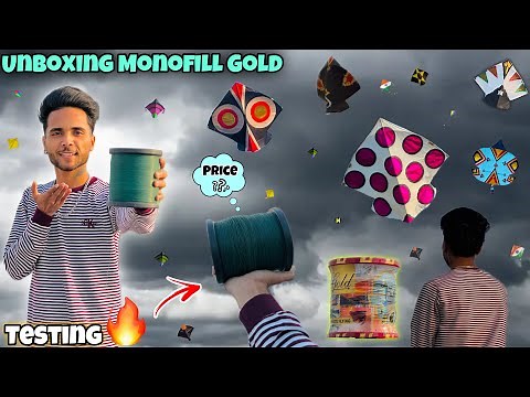 Unboxing & Testing Monofil Gold🔥|| Full Review || Best Manjha For Kite Flying😍 || Kite Vlog 2023