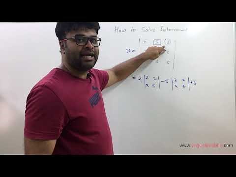 how to solve a determinant | (3 rows & 3 columns)