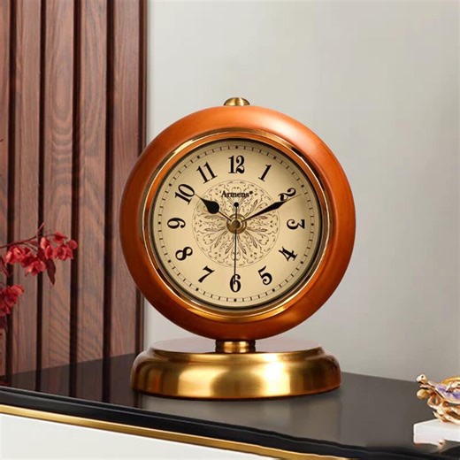 Vintage Round Table Clock ,retro Desk Timepiece, Classic Home Decor - Etsy