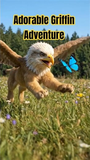 ​Adorable Griffin Adventure: The Blue Butterfly Chase 😍