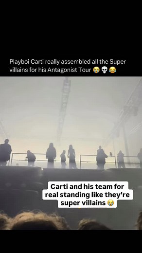 Playboi Carti really assembled all the villains for his antagonist tour 😭💀💀 Playboi Carti is currently on his highly anticipated Antagonist Tour, marking his first solo headlining tour since 2021. The tour, which began on October 3, 2025, in Salt Lake City, Utah, is set to conclude on December 1, 2025, in Atlanta, Georgia, covering over 25 cities across North America . The Antagonist Tour supports Carti’s latest album, MUSIC, released on March 14, 2025. This 30-track project debuted as the ni