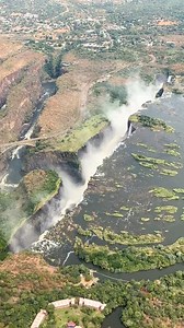 Aerial view of Victoria falls | Zambian Island