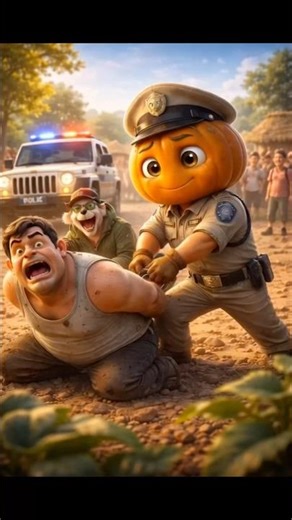 Farmer pumpy to police pumpy |hard work transformation| PUMPYTOONS #aishorts #moralstory