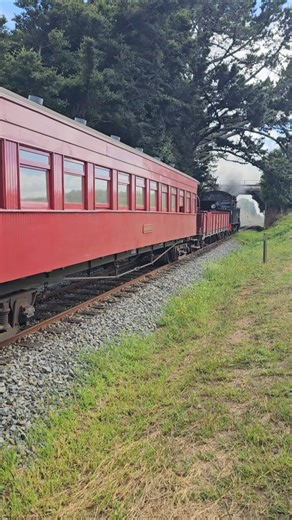 Beautiful vintage steam engine train in Newzealand