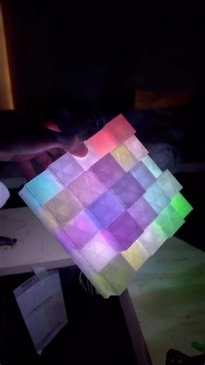 Sound visualization, 3-D printed LED lamp project using flash Forge adventure 5M esp32 ￼
