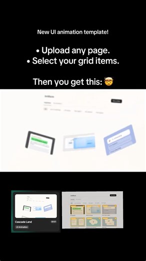 New Motion Scene Template Alert: Cascade Land 🛬The most satisfying way to animate a grid UI