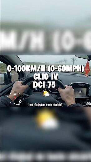 0-100 km/h (0-60 mph) RENAULT CLIO 4 1.5 DCI 75 🌤️