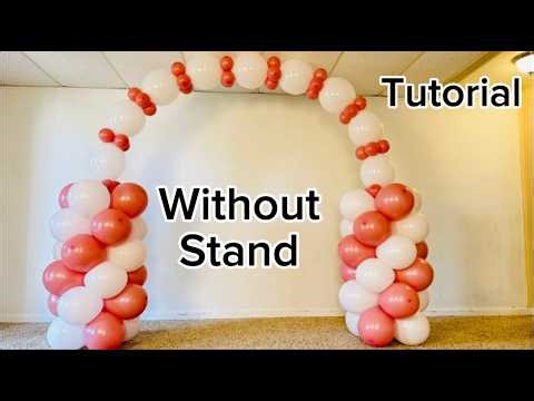 how to make a beautiful balloon arch without a stand / step-by-step tutorial! 🎉