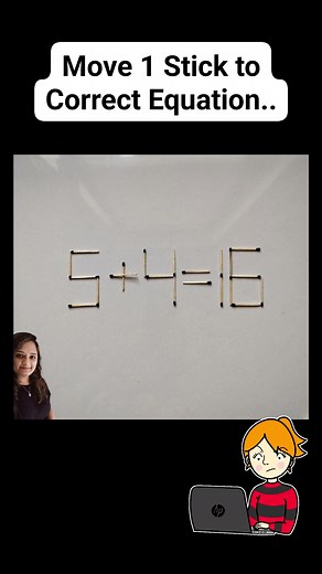3.6K views · 25 reactions | Test your brain with this fun matchstick puzzle! Move just one stick and make the equation correct. Can you solve it before the timer ends?" #puzzle #puzzlechallenge #puzzlegame #puzzletime #mindgames #teaching #education #educational #educationalcontent | Amee Kotadiya | Facebook