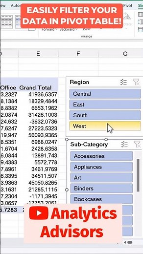 Mastering Excel Slicers: Select Multiple Regions with Ease! #shorts
