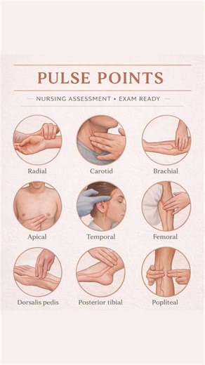 #medical Major Pulse Points: Anatomy, Locations, and Uses| Important for exam #pulse #examination