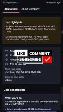 Dot net full stack developer opening Hyderabad #freshersjobs #freshersjobs #job#jobsearch #opnings