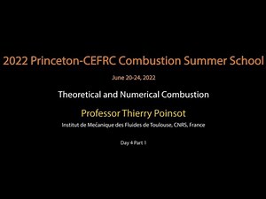 Theoretical And Numerical Combustion, Poinsot, Day 4