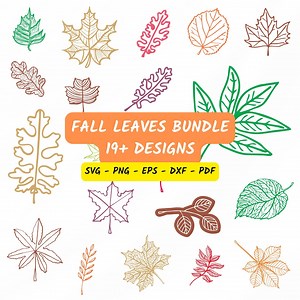 Fall Leaves Svg, Fall Svg, Fall Leaf Svg Bundle, Fall Png, Dxf, Clipart, Cut Files for Cricut, Silhouette, Halloween Svg, Glowforge Files - Etsy UK