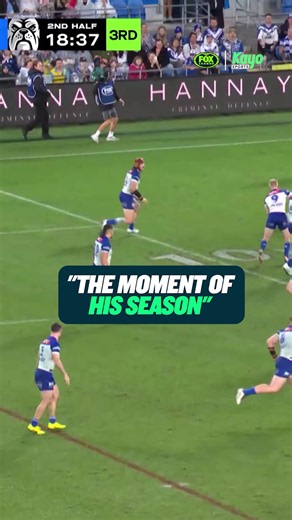 Bailey Hayward just delivered a statement pass 😮‍💨 Hayward with the vision to set up a Jethro Rinakama double! The only place to watch every game of every round live is Fox League, available on Kayo Sports. #NRL