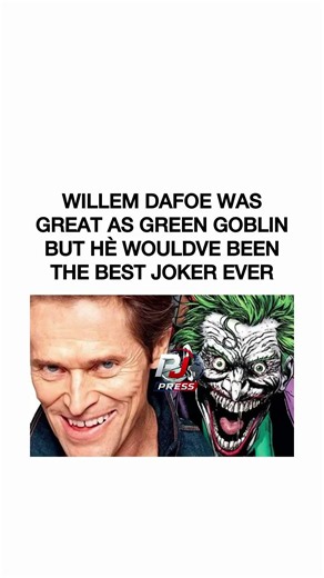 Willem Dafoe Would've Been the BEST Joker Ever?! 🃏 #WillemDafoe #Joker #DC