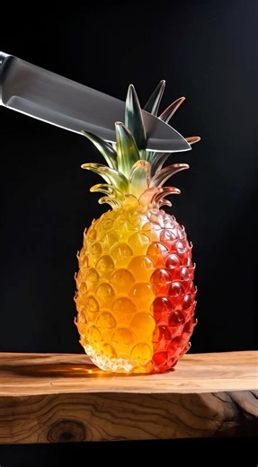 🍍 Can a pineapple be made of glass? #animation #visualart #slowmotion #asmr #aiart