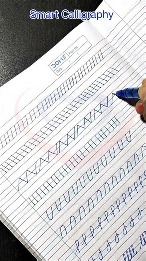 Calligraphy cursive Handwriting improving strokes