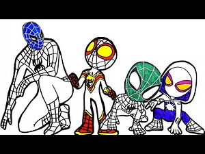 🔴HOW TO DRAW TO spider-man: across the spider-verse, spider-man 4 - Coloring change!