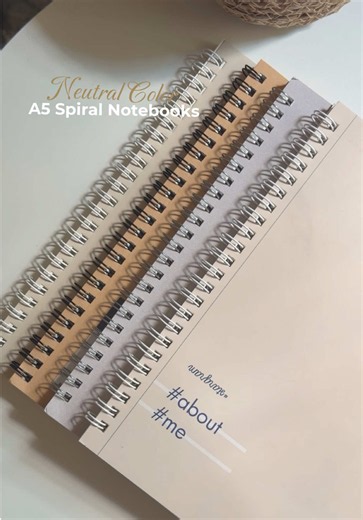Neutral A5 Spiral Notebooks for School