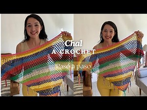How to Crochet a Triangular Shawl Step by Step | Easy for Beginners | With Leftover Yarn