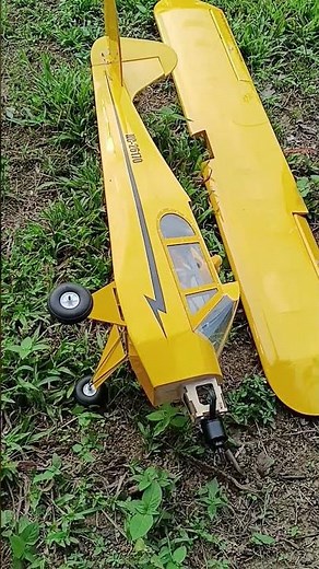 Build Piper J3 Cub Rc Airplane With Balsa Wood #เครื่องบินบังคับ #usa #shorts #diyrcplane #flitetest