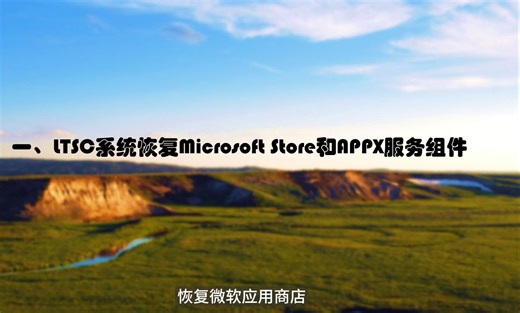 LTSC如何恢复应用商店和APPX服务组件？