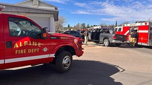 A person in Alpine is moderately to severely injured after a car accident left them trapped in their vehicle