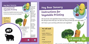 Hey Bear Sensory: Instructions for Vegetable Printing