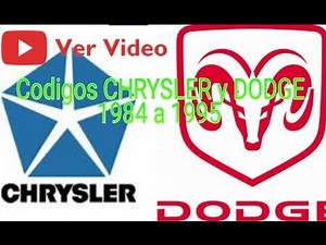 Codigos de fallas de CHRYSLER y DODGE de 1984 a 1995. #3