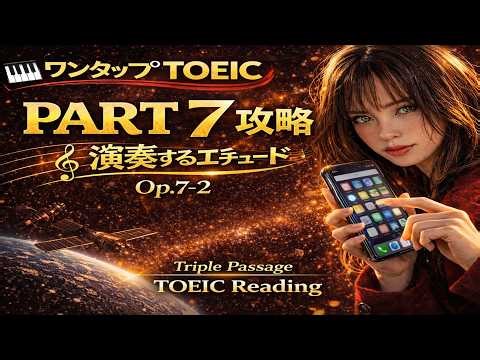 🎹ワンタップTOEIC Part7 攻略のエチュード Op.7-2｜Triple Passage Reading Practice