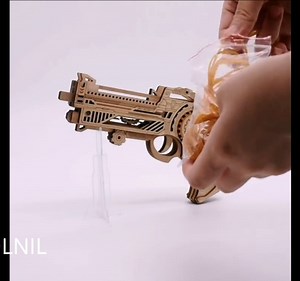 3D Wooden Puzzles for Adults Gun Rubber Bands Gun Toy DIY Building Model Kits Assembly Puzzle Gifts for Teens