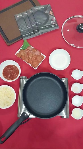 Pizza preparation in Swiss Diamond🇨🇭pan, the #1 nonstick cookware#swissdiamond #cookware #abedbadranco #pizza #pizzatime #nonstickcookware #nonstickpan | Abed Badran