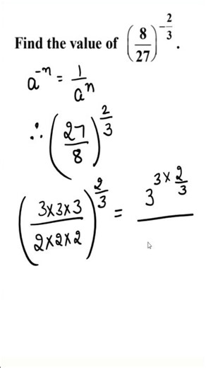 How to solve Negative Exponents