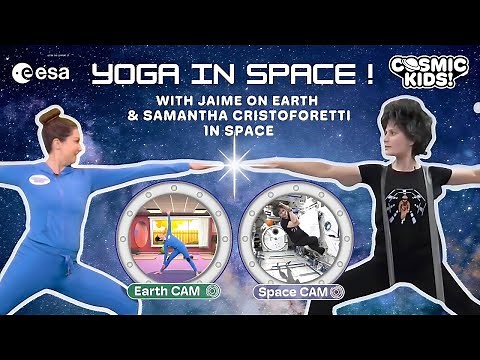 Astronaut does Cosmic Kids Yoga IN SPACE!