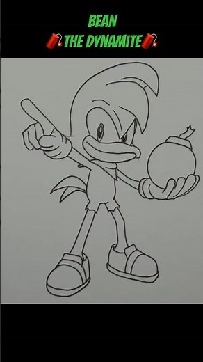 How To Draw Bean The Dynamite | Sonic | Drawing #shorts #drawing #easydrawing #sonic