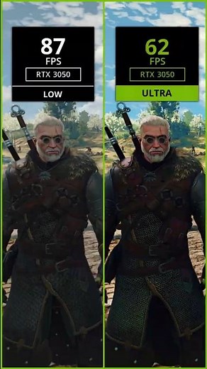 The Witcher 3: Wild Hunt Next Gen vs RTX 3050 - Graphics & Performance Test #shorts #thewitcher3