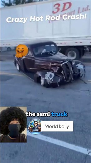 Reaction to a Hot Rod Crashes Into Semi Truck #dashcam #carcrash #hotrod #truckdriver #breakingnews