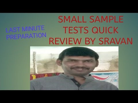 SMALL SAMPLES IN TELUGU ALL TESTS (t, F, CHI-SQUARE)