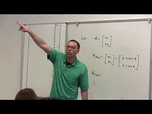 Linear Algebra, Lesson 3, Video 5: Example of 2 mass 3 spring chain set up